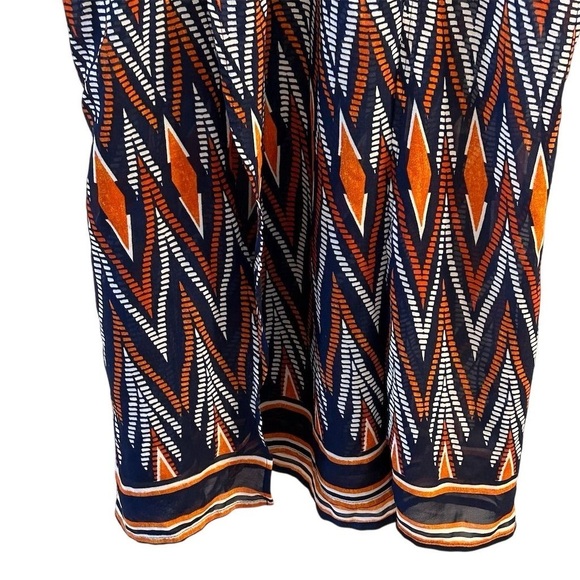 Violet Sky Women's Beach Cover Up L Multicolor Geometric Embroidered Trim - Picture 3 of 10